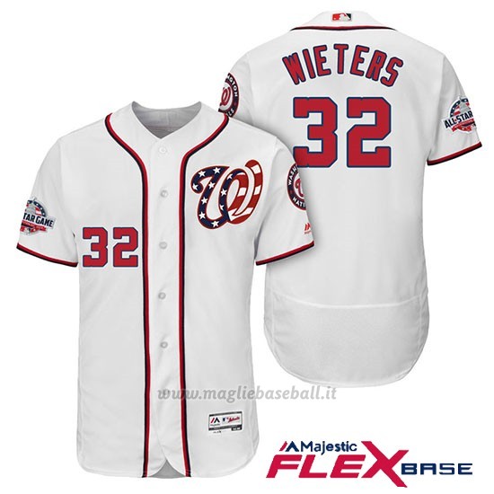 Maglia Baseball Uomo Washington Nationals Matt Wieters Bianco 2018 All Star 1ªAlterner Flex Base
